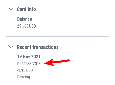 payoneer mastercard recent transactions